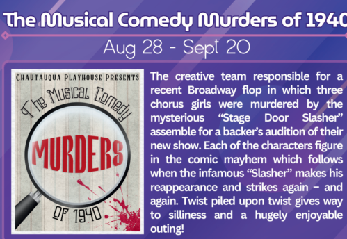 The Musical Comedy Murders of 1940 — Aug 28–Sept 20
